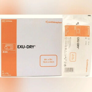 Exu-Dry Anti-sheer Absorbent Wound Dressing 6" x 9"